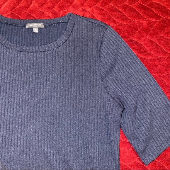 Blue Madison Ribbed Top Size L - Picture 4 of 5